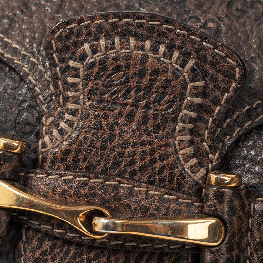 Gucci New Pelham Brown Guccissima Leather Large Shoulder Bag - Picture 10 of 13